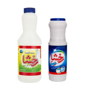 مایع سفید کننده رخشا مدل کلر حجم 1 لیتر و کفشوی رخشا مدل کلراید حجم 500 گرم بسته 2 عددی