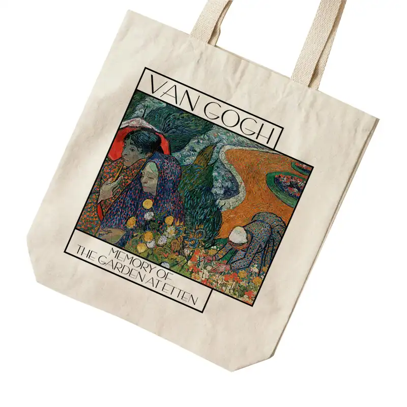 ساک خرید ترمه طراحان ایده مدل خاطرات باغ اتن از ونگوگ کد 0069 - S