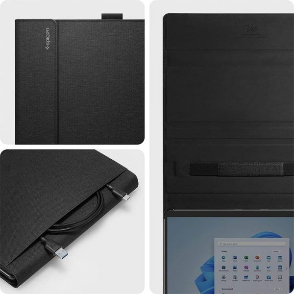 کیف کلاسوری اسپیگن مدل Stand Folio مناسب برای تبلت مایکروسافت Surface Pro 8 / 9