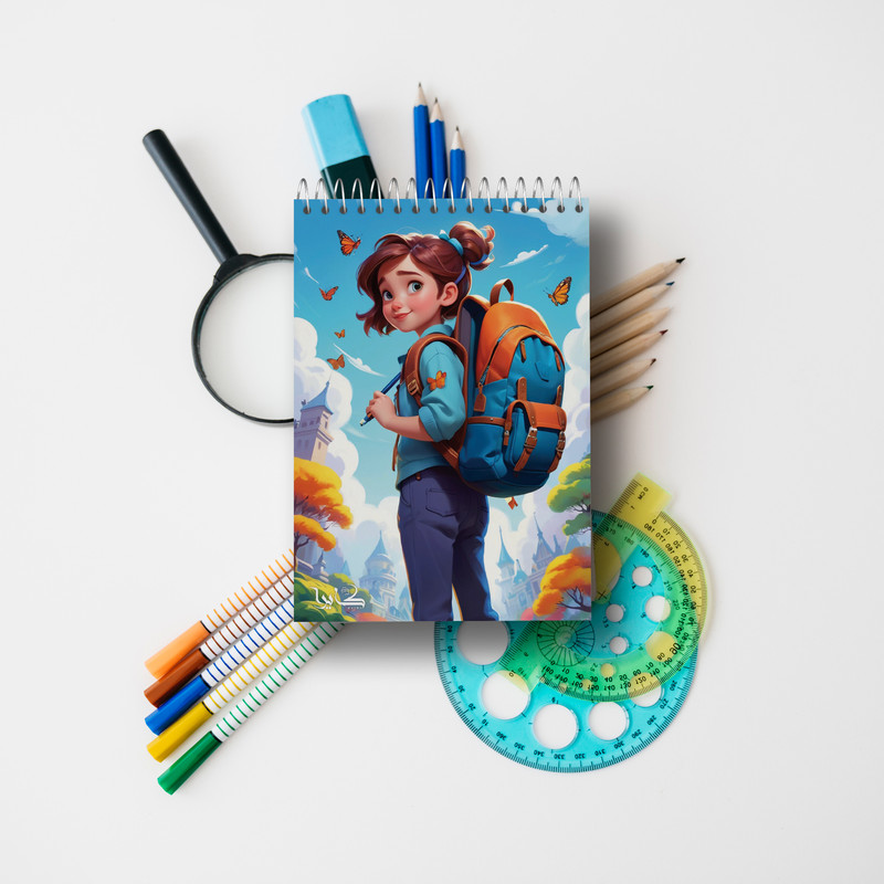 دفتر یادداشت 50 برگ کایرا مدل دختر مدرسه