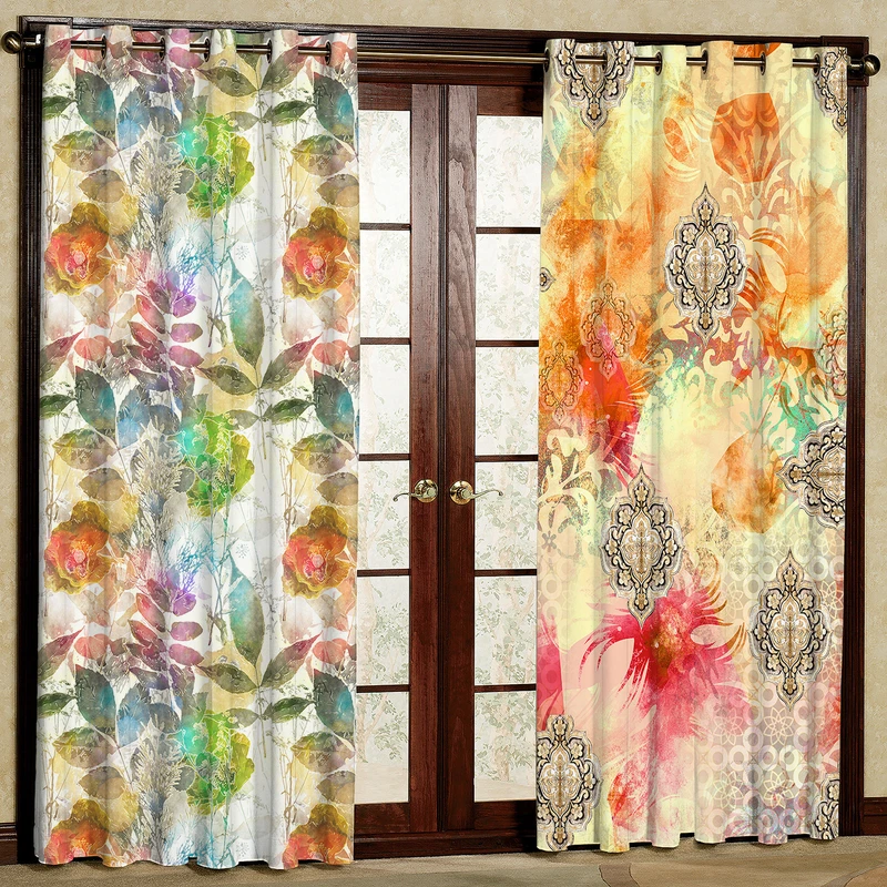  پرده مدل گل دار مخمل پانچی کد 1408 سایز 140x280 سانتی متر