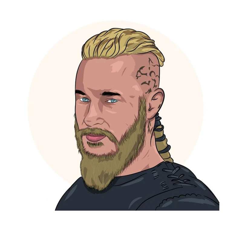  استیکر لپ تاپ و موبایل مدل سریال طرح وایکینگ ها رگنار Vikings Ragnar کد 3571