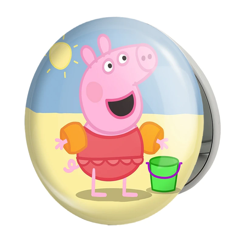 آینه جیبی خندالو طرح پپا انیمه پپاپیک Peppa pig مدل تاشو کد 22068 