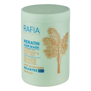 ماسک ترمیم کننده مو رافیا مدل TREATENT مناسب برای موهای رنگ شده و کراتین شده حجم 1000 میلی‌لیتر