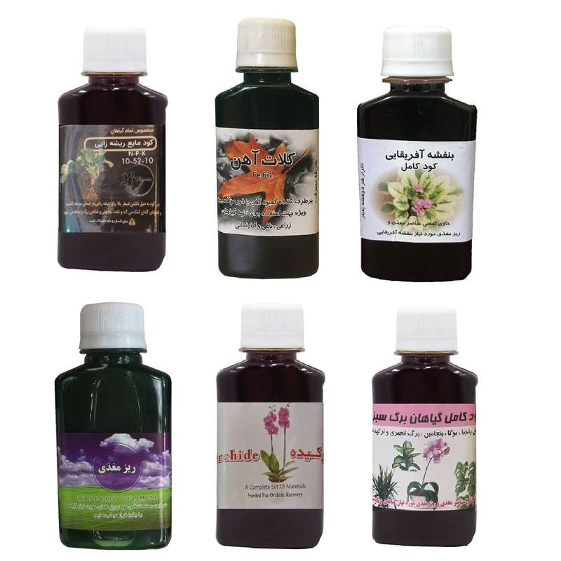 کود مایع فسفر ریشه زایی 10-52-10 و کلات آهن و بنفشه آفریقایی و ریز مغذی و ارکیده و گیاهان برگ سبز مدل life drope حجم 120 میلی لیتر