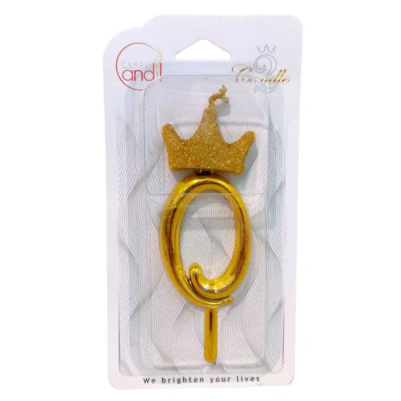 شمع تولد مدل تاج کوئین اکلیلی عدد 0