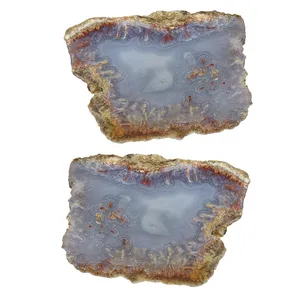 سنگ عقیق مدل شجر مویی کد H 10 مجموعه 2 عددی