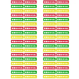 خط‌کش 20 سانتی‌متری مدل ژله ای شابلون دار بسته 72 عددی