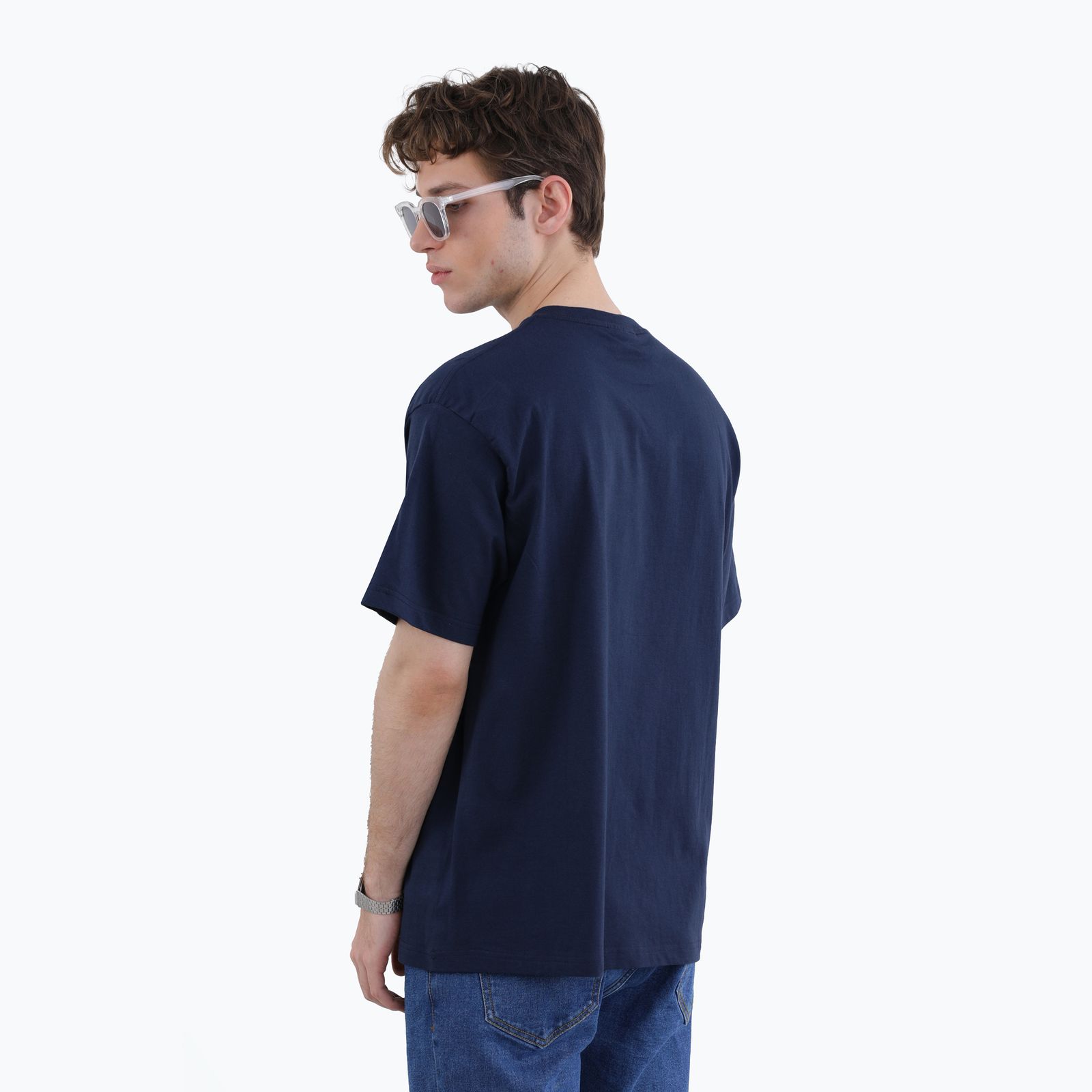 تی شرت آستین کوتاه مردانه پاتن جامه مدل  نخی 331621030002999 رنگ سرمه ای -  - 6