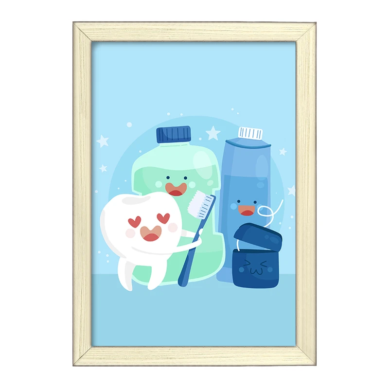 تابلو خندالو طرح دندان و دندان پزشکی کودکانه کد 36722