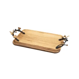سینی گلدکیش مدل باترفلای مستطیل سایز کوچک کد GK829809