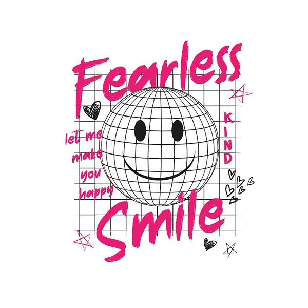 استیکر پارچه و لباس پاد آفرین طرح خنده کد 3224