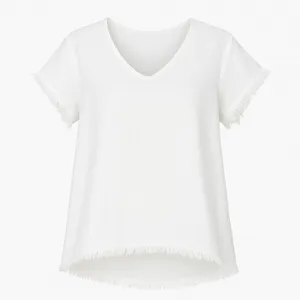 بلوز آستین کوتاه یقه هفت زنانه مدل 2285