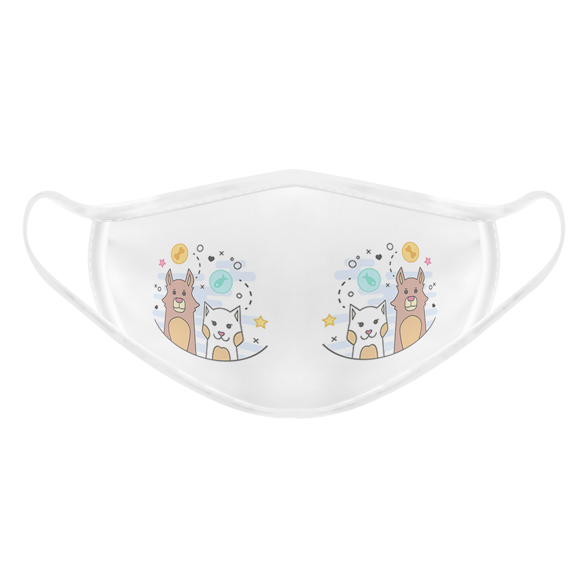 ماسک تزیینی بچگانه طرح گربه سگ کد 617015