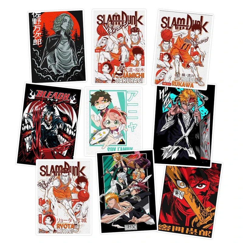  استیکر لپ تاپ ماسا دیزاین طرح ANIME کد COLSA مجموعه 9 عددی