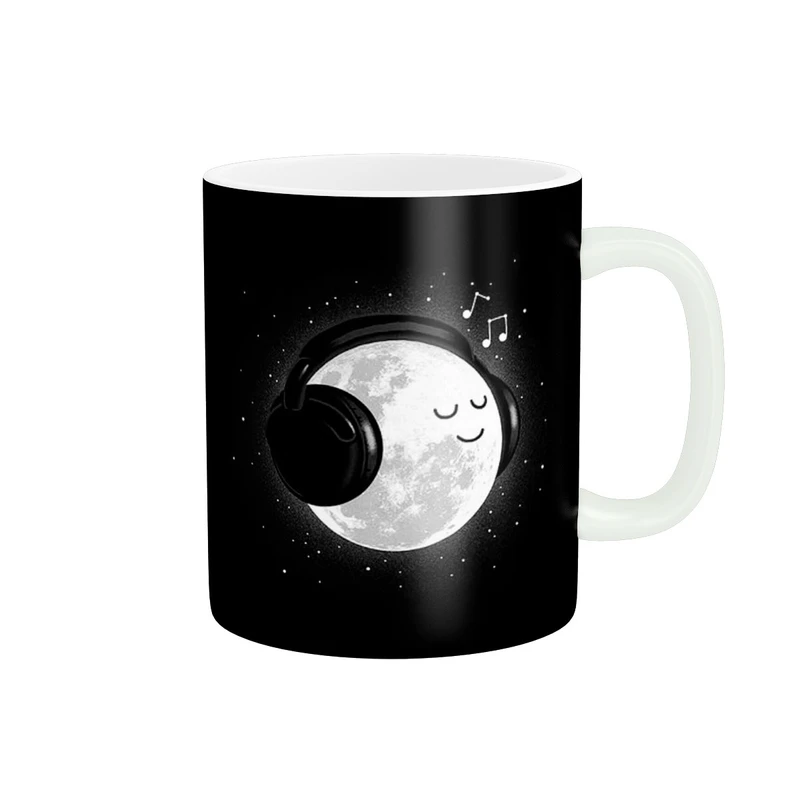 ماگ پاد آفرین مدل ماه زیبا با هدفون کد 1190