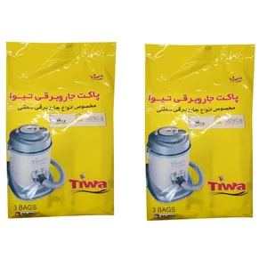 پاکت جاروبرقی تیوا مدل 002  دو بسته 6 عددی مناسب برای جاروبرقی سطلی