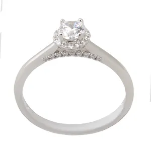 انگشتر نقره زنانه بازرگانی میلادی مدل آبکاری رادیوم کد AWR_892