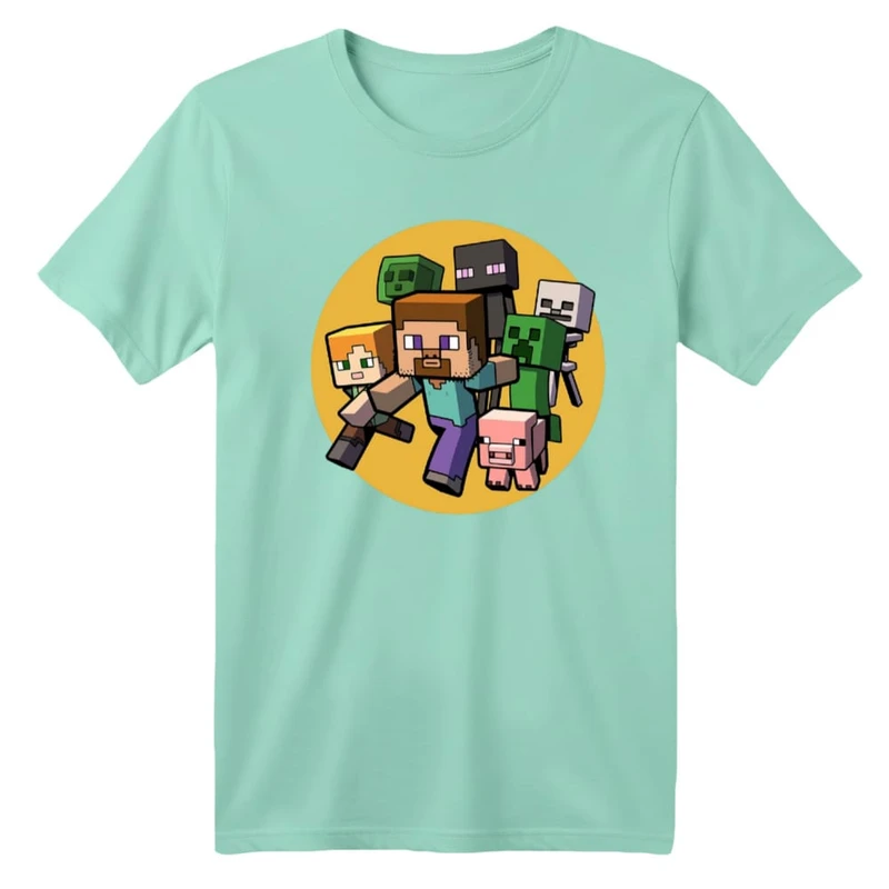 تی شرت آستین کوتاه بچگانه مدل ماینکرفت کد ۳