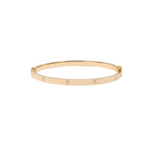 دستبند النگویی طلا 18 عیار زنانه الی گالری مدل کارتیه کد 16-LOVE