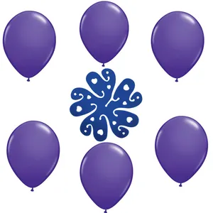 بادکنک مدل گل کد ba20 مجموعه 6 عددی به همراه استند