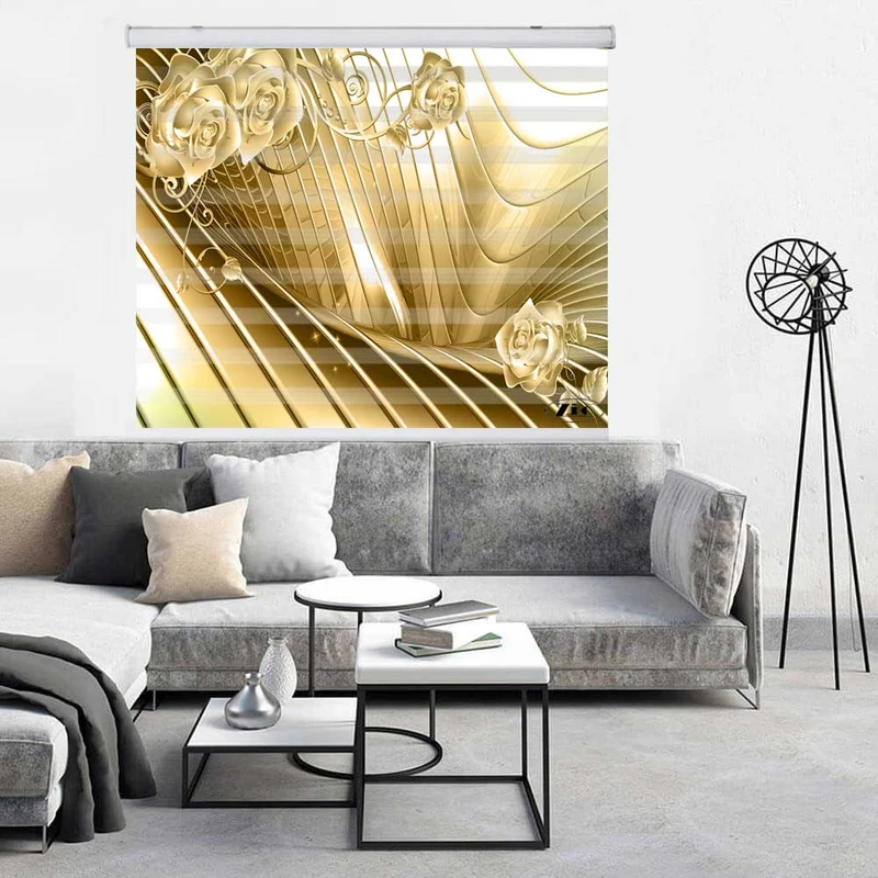 پرده زبرا زیو کد 3D1375 سایز 150x200 سانتی متر