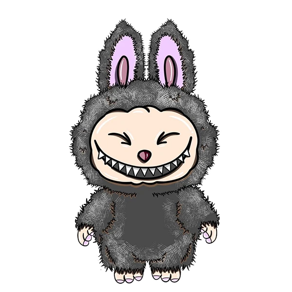 استیکر پارچه و لباس پاد آفرین طرح لبوبو کد 268