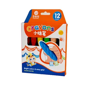 مداد شمعی 12رنگ مدل جادویی طرح بادومی