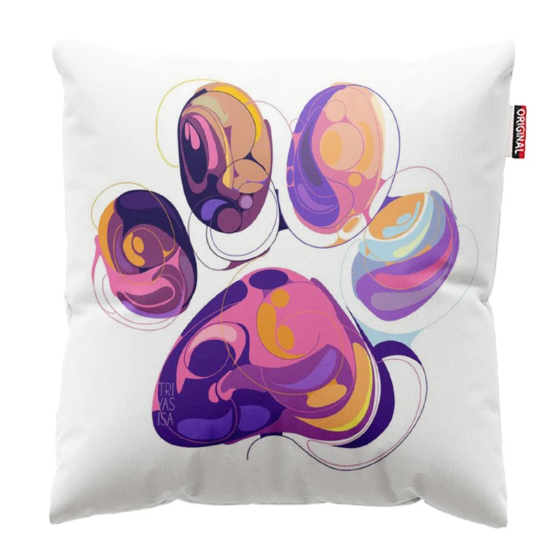 کوسن پاد آفرین مدل گربه کد 709 سایز 30*30 سانتی متر