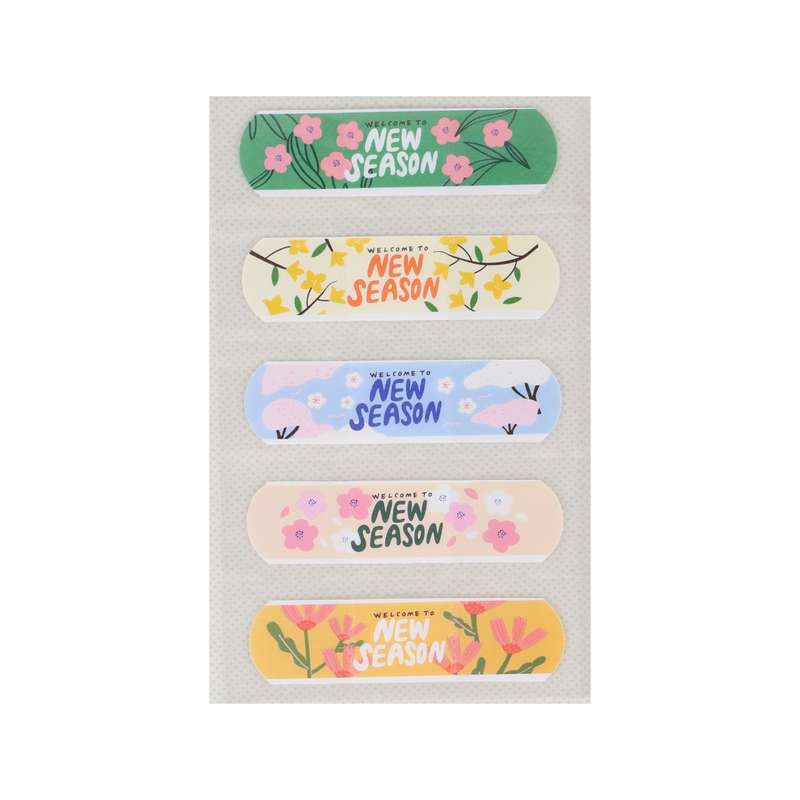 چسب زخم مدل فانتزی طرح فصل جدید کد 030 بسته 5 عددی