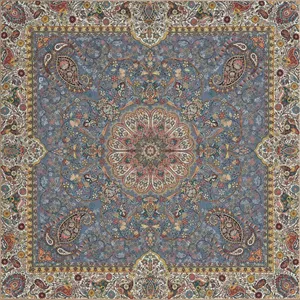 رومیزی ترمه نگین خاتم یزد طرح افشاری کد HJSF