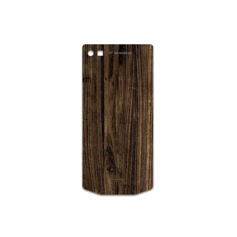 برچسب پوششی ماهوت مدل Dark-Walnut-Wood مناسب برای گوشی موبایل بلک بری P9982