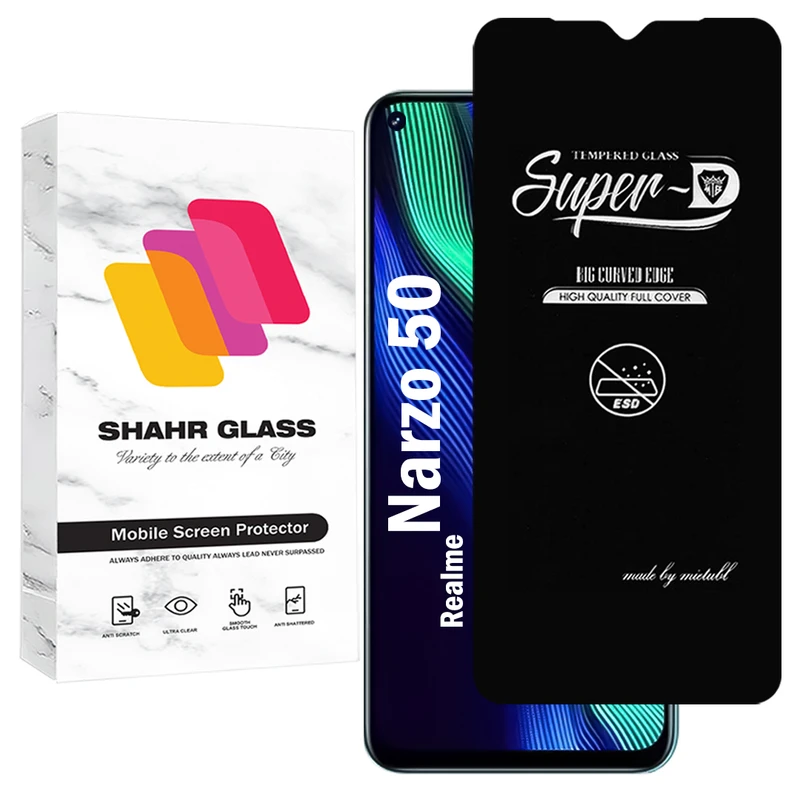 محافظ صفحه نمایش شهر گلس مدل SUPERDNSH مناسب برای گوشی موبایل ریلمی Narzo 50