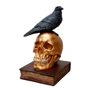 مجسمه مدل اسکلت و کلاغ پلی استر