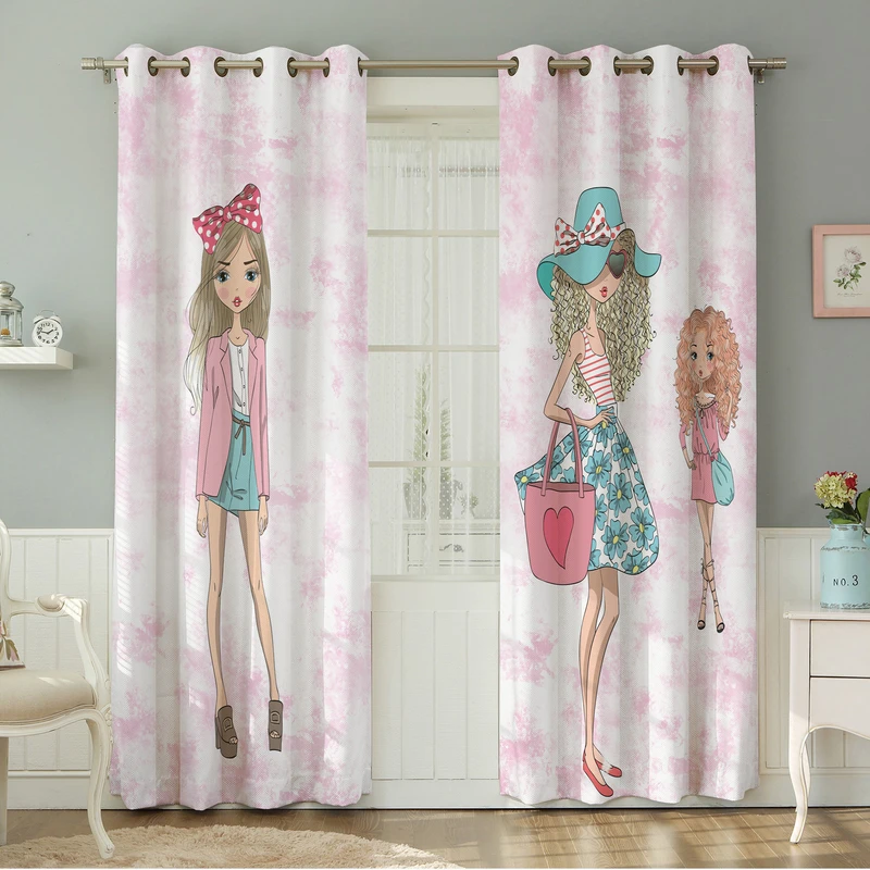 پرده نیروانا طرح  کودک مدل مخمل کد 8606 سایز 140×280 سانتی متر