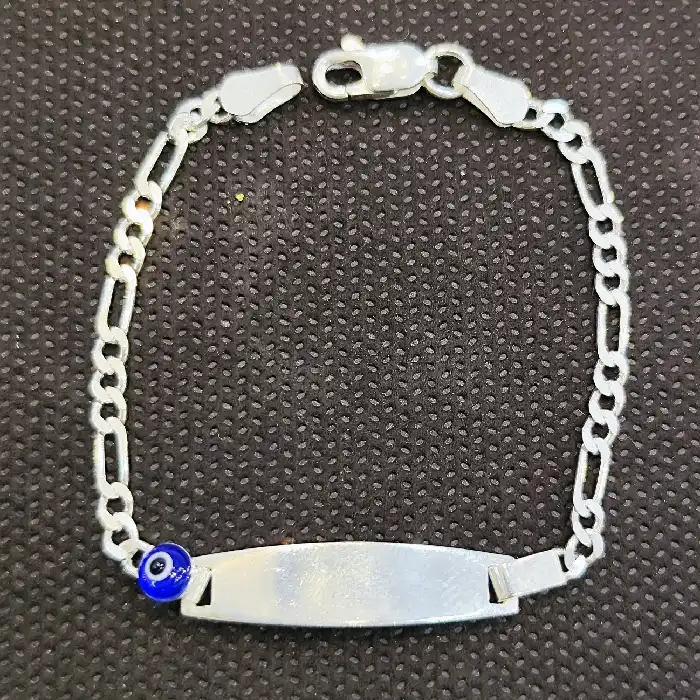 دستبند نقره مدل چشم نظر کد 32