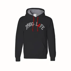 هودی مردانه مدل THUG LIFE کد PH29 رنگ مشکی