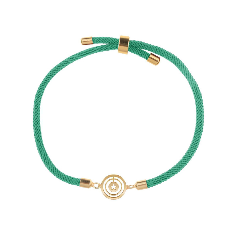 دستبند طلا 18 عیار زنانه مدوپد مدل دایره و ستاره کد D35-10482