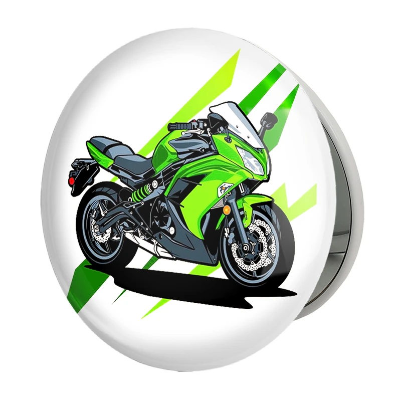 آینه جیبی خندالو طرح موتور سیکلت مدل تاشو کد 10337 