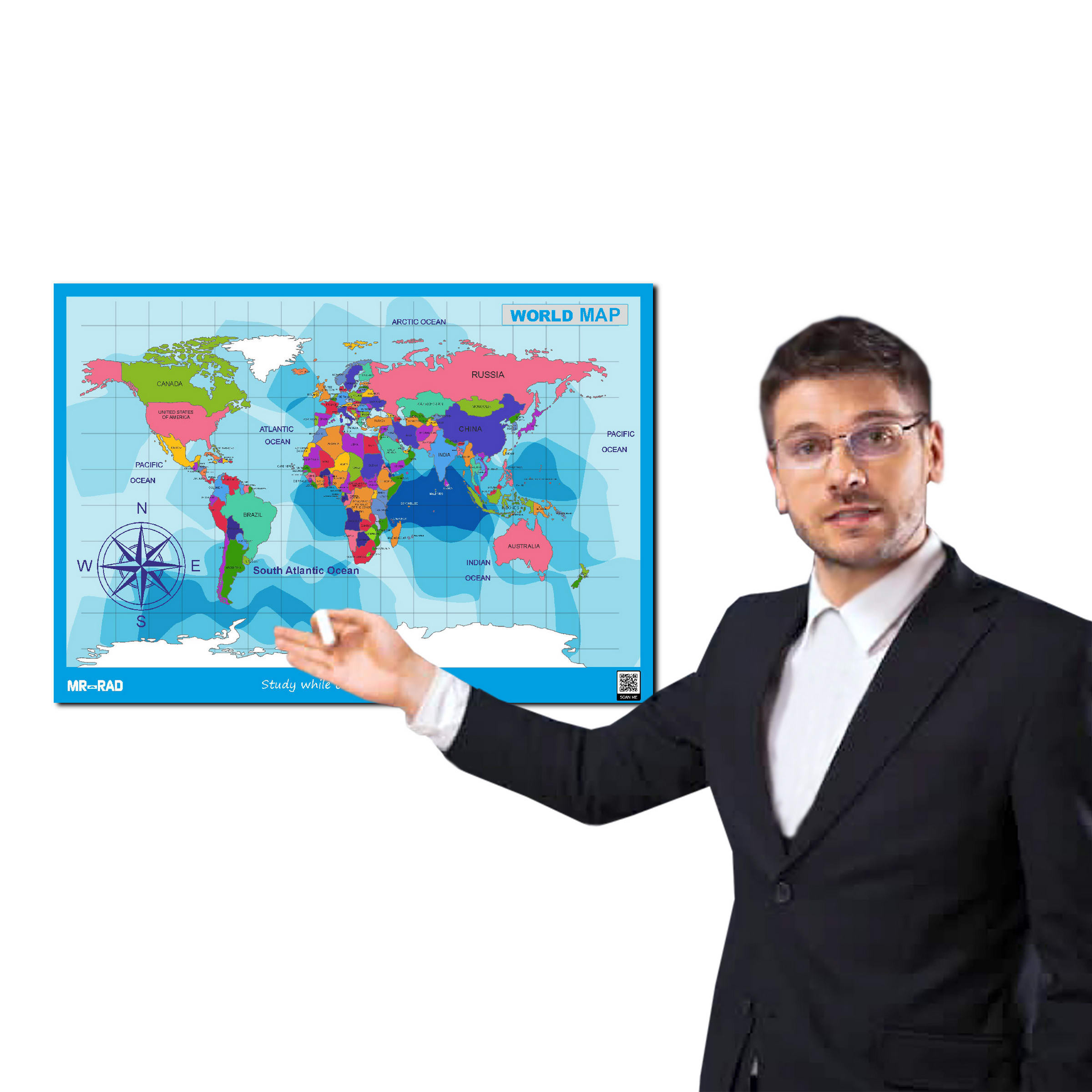 پوستر آموزشی مستر راد طرح نقشه جهان مدل M9060 پوستر آموزشی مستر راد طرح نقشه جهان مدل M9060