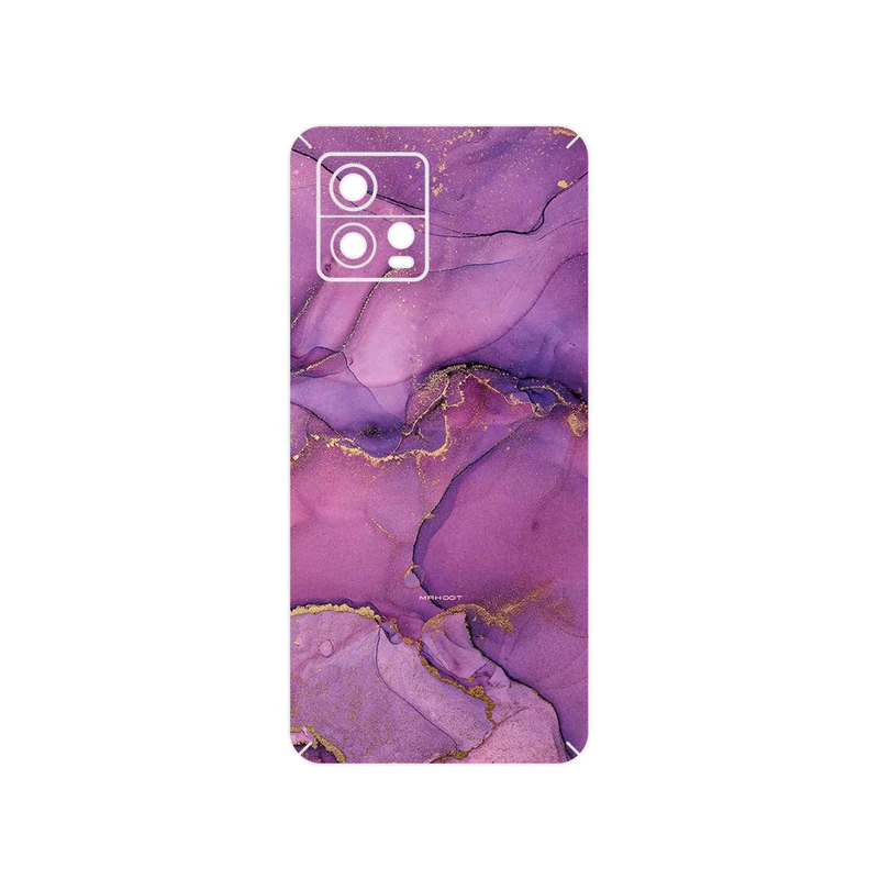برچسب پوششی ماهوت مدل Purple Marble مناسب برای گوشی موبایل موتورولا Moto G72