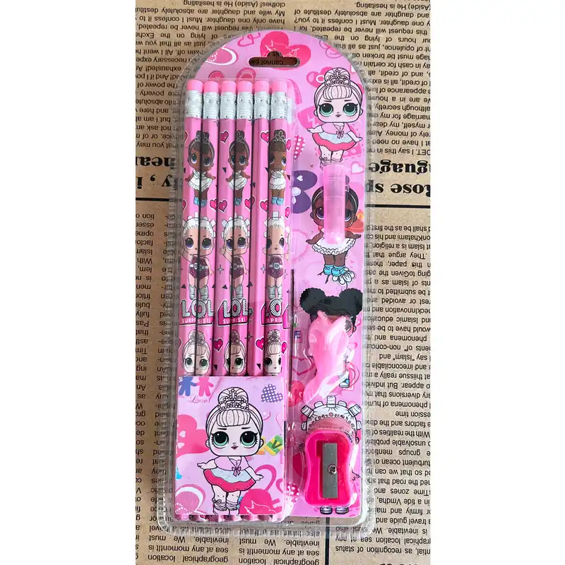 بسته لوازم تحریر مدل تپلی مجموعه 15 عددی