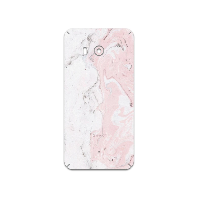 برچسب پوششی ماهوت مدل Blanco-Pink-Marble مناسب برای گوشی موبایل اچ تی سی U11