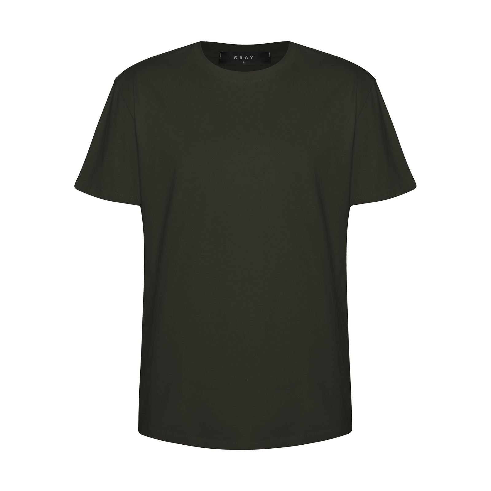 تی شرت آستین کوتاه مردانه گری مدل BASIC -  - 1