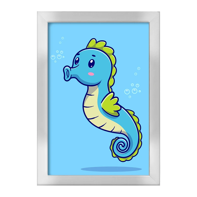 تابلو خندالو طرح حیوانات بامزه اسب دریایی کد 29681