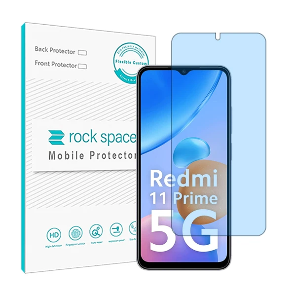 محافظ صفحه نمایش ضد اشعه آبی راک اسپیس مدل HyBLU مناسب برای گوشی موبایل شیائومی Redmi 11 Prime 5G
