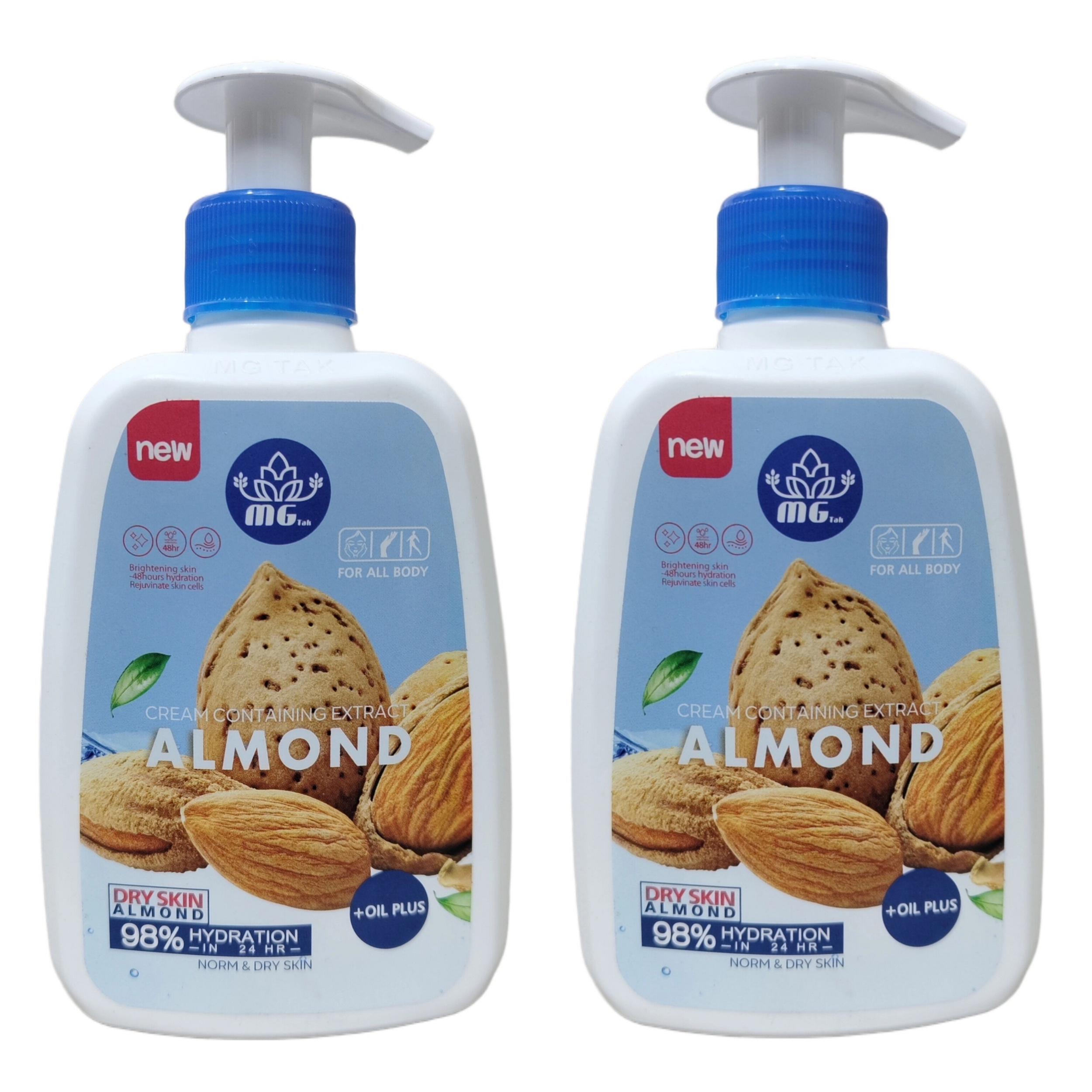 کرم آبرسان ام جی تک مدل بادام حجم 350 میلی لیتر مجموعه 2 عددی