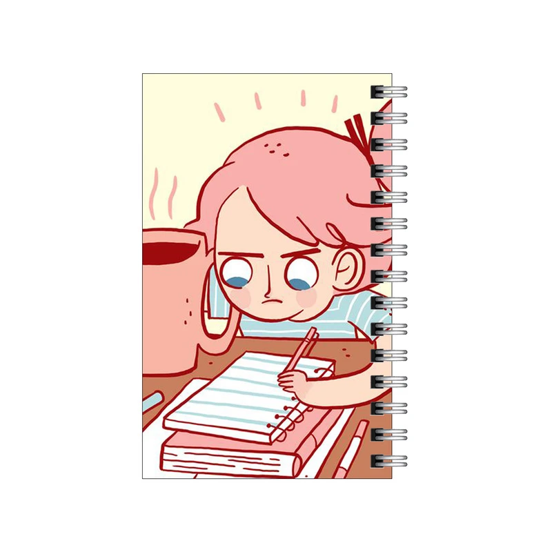دفترچه یادداشت مدل to do list طرح دختر درسخون و چای کد 4837779