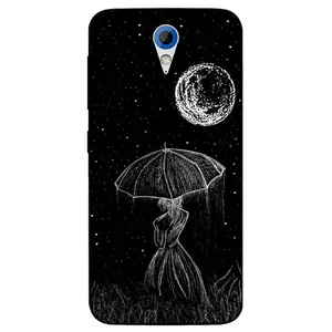 Megafone Girl and Moon 1369 Cover For Htc Desire 620