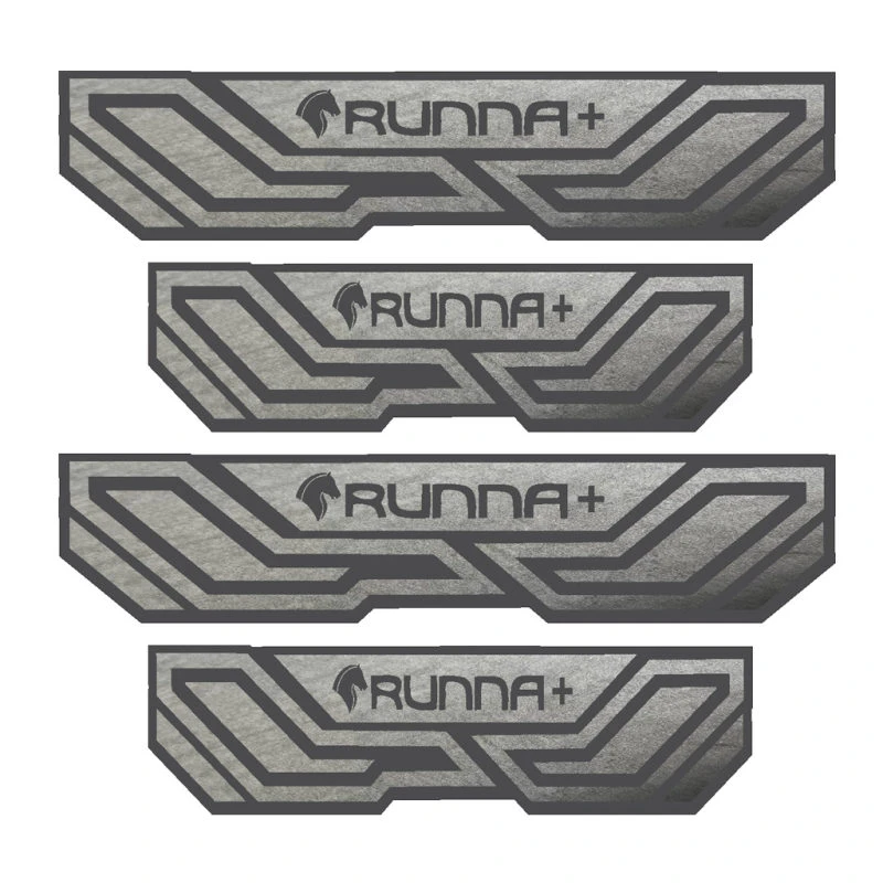 برچسب پارکابی خودرو شیپرس طرح پارکابی چرم کد SP003 مناسب برای راناپلاس بسته 4 عددی